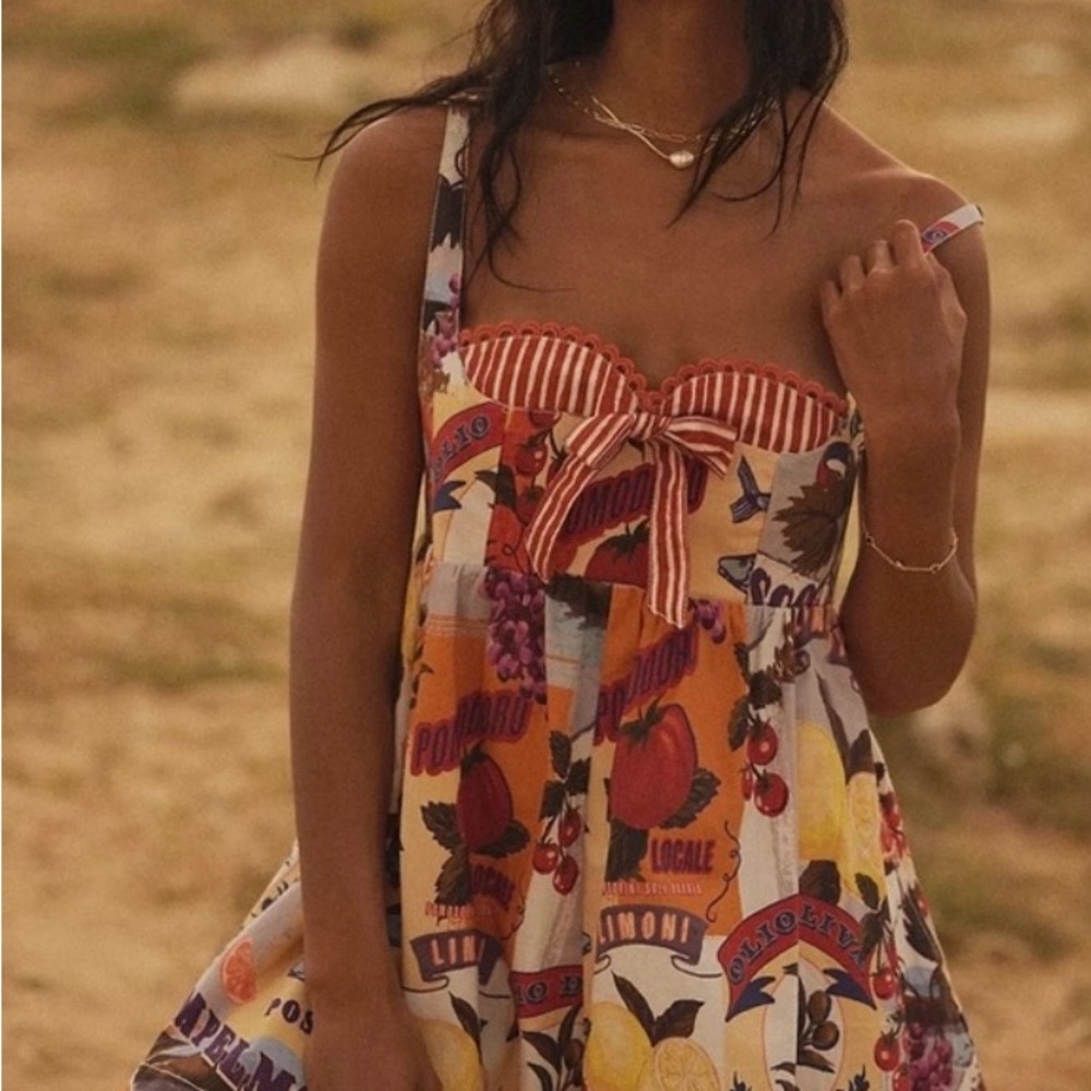 Maeve Anthropologie Romper Dress Colorful Italian Style Romper, NEW